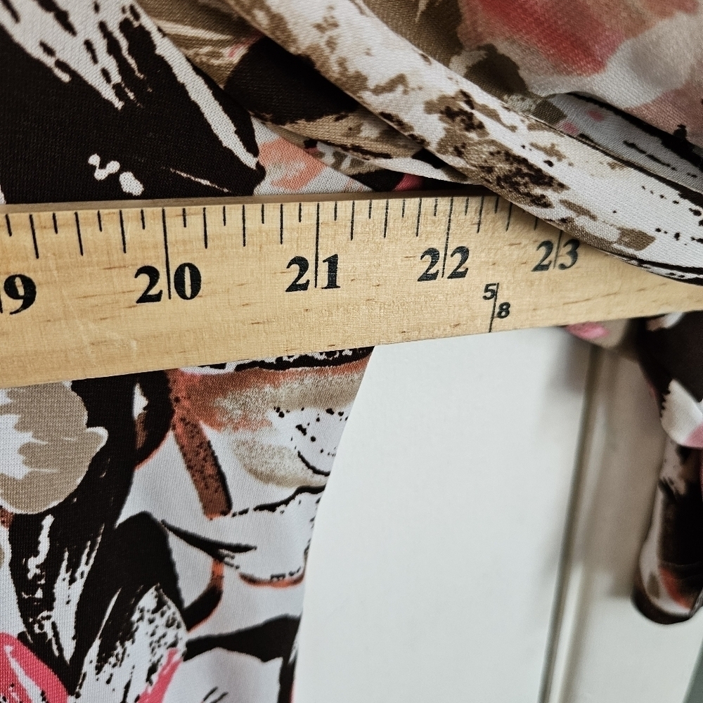 N Touch Size 1X 3/4 Length Tropical Blouse GUC - Picture 8 of 9